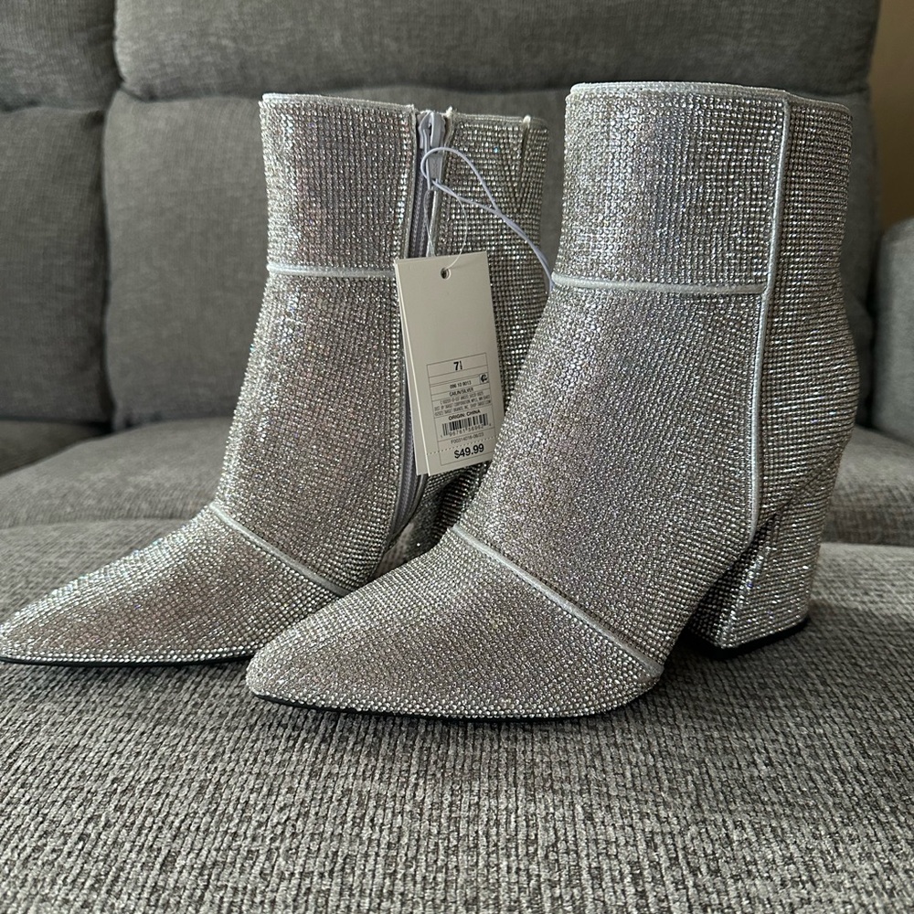 Brand new rhinestone booties!